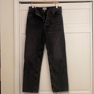 EUC Agolde Women's 90s Jeans Mid Rise Loose Fit Photogram Gray Black 28